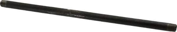 B&K Mueller - Schedule 40, 1/8" Diam x 10" Long Steel Black Pipe Nipple - Threaded - Exact Industrial Supply