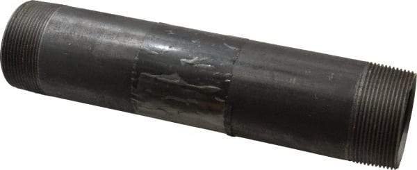 B&K Mueller - Schedule 40, 2" Diam x 10" Long Steel Black Pipe Nipple - Threaded - Exact Industrial Supply