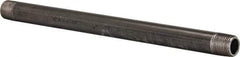 B&K Mueller - Schedule 40, 1/2" Diam x 11" Long Steel Black Pipe Nipple - Threaded - Exact Industrial Supply
