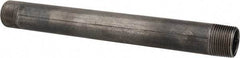 B&K Mueller - Schedule 40, 1" Diam x 11" Long Steel Black Pipe Nipple - Threaded - Exact Industrial Supply