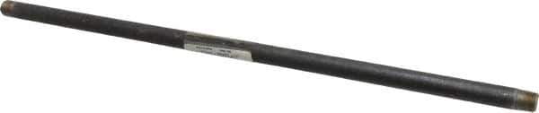 B&K Mueller - Schedule 40, 1/8" Diam x 12" Long Steel Black Pipe Nipple - Threaded - Exact Industrial Supply