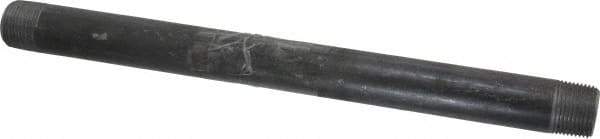 B&K Mueller - Schedule 40, 3/4" Diam x 12" Long Steel Black Pipe Nipple - Threaded - Exact Industrial Supply