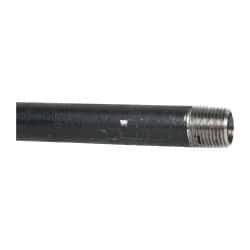 B&K Mueller - Schedule 40, 1/2" Diam x 24" Long Steel Black Pipe Nipple - Threaded - Exact Industrial Supply