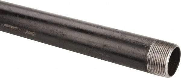 B&K Mueller - Schedule 40, 1-1/4" Diam x 24" Long Steel Black Pipe Nipple - Threaded - Exact Industrial Supply