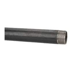 B&K Mueller - Schedule 40, 1-1/2" Diam x 24" Long Steel Black Pipe Nipple - Threaded - Exact Industrial Supply