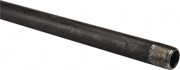 B&K Mueller - Schedule 40, 1/2" Diam x 30" Long Steel Black Pipe Nipple - Threaded - Exact Industrial Supply