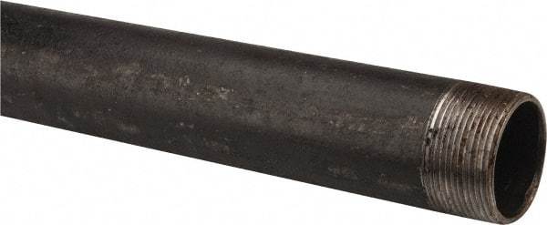 B&K Mueller - Schedule 40, 1-1/2" Diam x 36" Long Steel Black Pipe Nipple - Threaded - Exact Industrial Supply