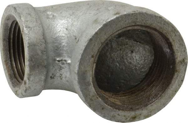 B&K Mueller - Class 150, 1 x 3/4" Galvanized Pipe 90° Reducing Elbow - Threaded, Malleable Iron - Exact Industrial Supply