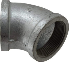 B&K Mueller - Class 150, 2" Galvanized Pipe 45° Elbow - Threaded, Malleable Iron - Exact Industrial Supply