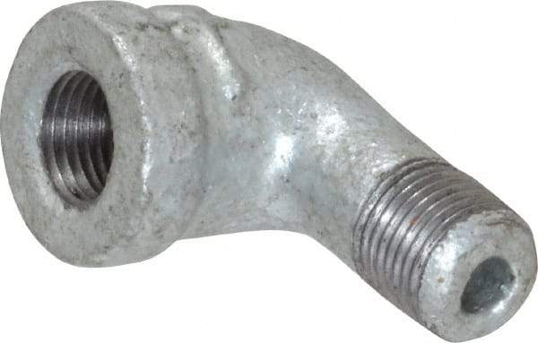 B&K Mueller - Class 150, 1/8" Galvanized Pipe 90° Street Elbow - Threaded, Malleable Iron - Exact Industrial Supply