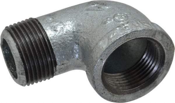 B&K Mueller - Class 150, 1" Galvanized Pipe 90° Street Elbow - Threaded, Malleable Iron - Exact Industrial Supply