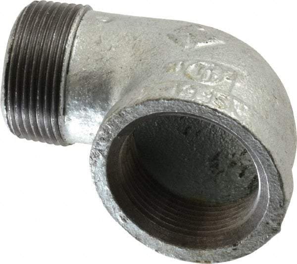 B&K Mueller - Class 150, 1-1/4" Galvanized Pipe 90° Street Elbow - Threaded, Malleable Iron - Exact Industrial Supply