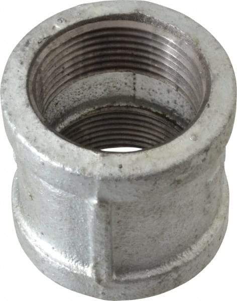 B&K Mueller - Class 150, 1-1/4" Galvanized Pipe Coupling (Right Hand) - Threaded, Malleable Iron - Exact Industrial Supply