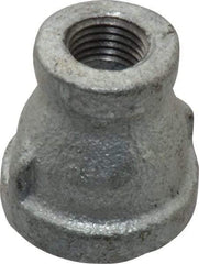 B&K Mueller - Class 150, 1/2 x 1/4" Galvanized Pipe Reducing Coupling - Threaded, Malleable Iron - Exact Industrial Supply