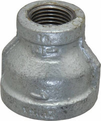 B&K Mueller - Class 150, 1 x 1/2" Galvanized Pipe Reducing Coupling - Threaded, Malleable Iron - Exact Industrial Supply