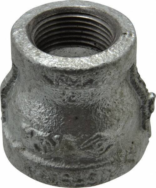 B&K Mueller - Class 150, 1 x 3/4" Galvanized Pipe Reducing Coupling - Threaded, Malleable Iron - Exact Industrial Supply