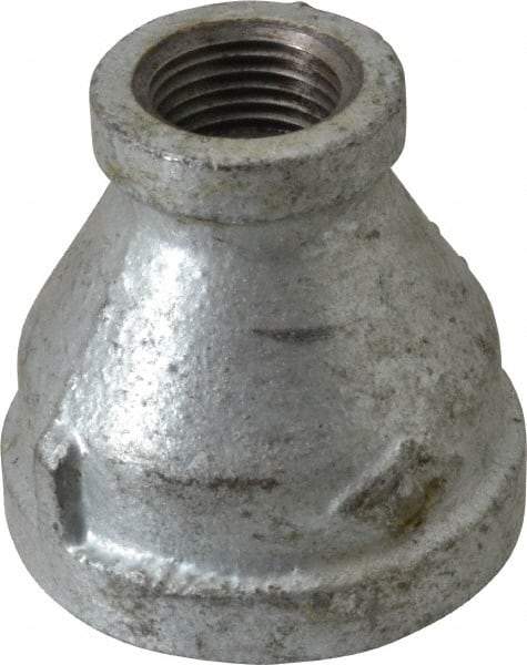 B&K Mueller - Class 150, 1-1/4 x 1/2" Galvanized Pipe Reducing Coupling - Threaded, Malleable Iron - Exact Industrial Supply