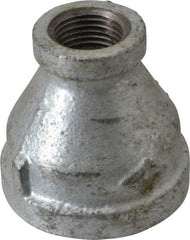 B&K Mueller - Class 150, 1-1/4 x 1/2" Galvanized Pipe Reducing Coupling - Threaded, Malleable Iron - Exact Industrial Supply