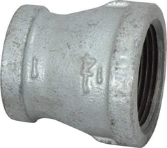 B&K Mueller - Class 150, 1-1/4 x 1" Galvanized Pipe Reducing Coupling - Threaded, Malleable Iron - Exact Industrial Supply