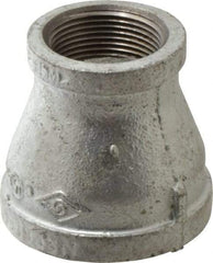 B&K Mueller - Class 150, 2 x 1-1/4" Galvanized Pipe Reducing Coupling - Threaded, Malleable Iron - Exact Industrial Supply