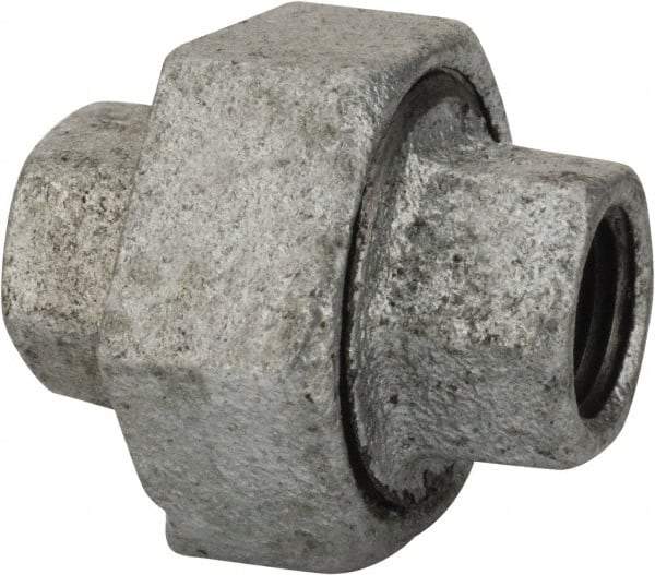 B&K Mueller - Class 150, 1/8" Galvanized Pipe Union - Threaded, Malleable Iron - Exact Industrial Supply