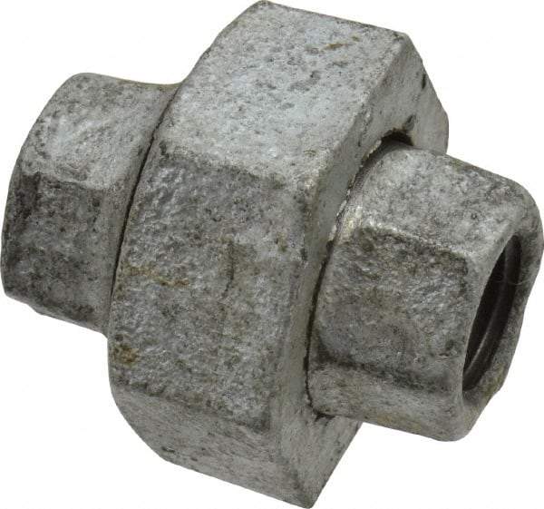 B&K Mueller - Class 150, 1/4" Galvanized Pipe Union - Threaded, Malleable Iron - Exact Industrial Supply