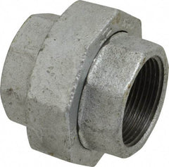 B&K Mueller - Class 150, 1-1/4" Galvanized Pipe Union - Threaded, Malleable Iron - Exact Industrial Supply
