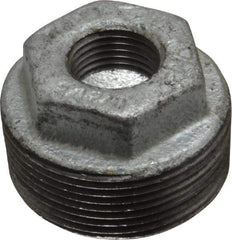 B&K Mueller - Class 150, 1-1/2 x 1/2" Galvanized Pipe Hex Bushing - Threaded, Malleable Iron - Exact Industrial Supply