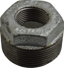 B&K Mueller - Class 150, 1-1/2 x 3/4" Galvanized Pipe Hex Bushing - Threaded, Malleable Iron - Exact Industrial Supply