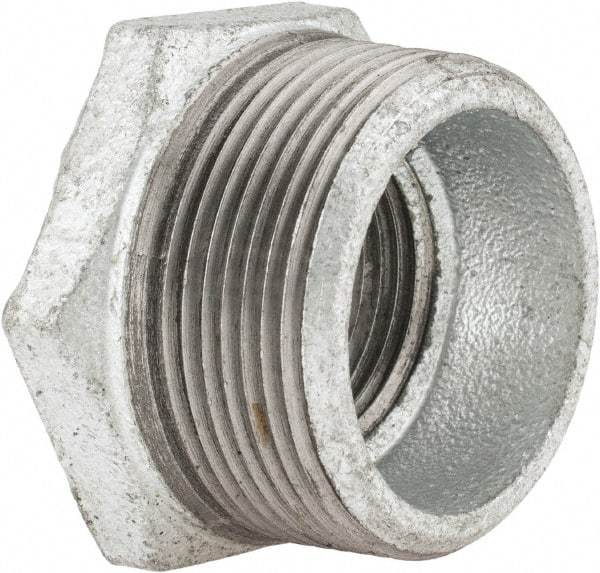 B&K Mueller - Class 150, 1-1/2 x 1" Galvanized Pipe Hex Bushing - Threaded, Malleable Iron - Exact Industrial Supply