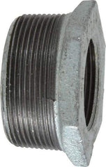 B&K Mueller - Class 150, 2 x 1-1/4" Galvanized Pipe Hex Bushing - Threaded, Malleable Iron - Exact Industrial Supply