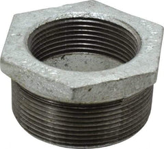 B&K Mueller - Class 150, 2 x 1-1/2" Galvanized Pipe Hex Bushing - Threaded, Malleable Iron - Exact Industrial Supply