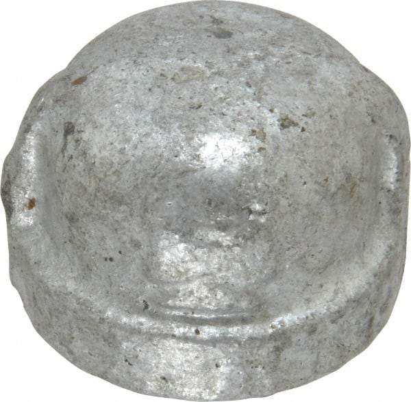 B&K Mueller - Class 150, 1/2" Galvanized Pipe End Cap - Threaded, Malleable Iron - Exact Industrial Supply