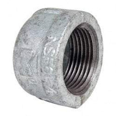 B&K Mueller - Class 150, 1" Galvanized Pipe End Cap - Threaded, Malleable Iron - Exact Industrial Supply