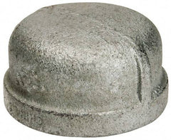 B&K Mueller - Class 150, 1-1/2" Galvanized Pipe End Cap - Threaded, Malleable Iron - Exact Industrial Supply