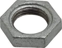 B&K Mueller - Class 150, 1/2" Galvanized Pipe Hex Locknut - Threaded, Malleable Iron - Exact Industrial Supply