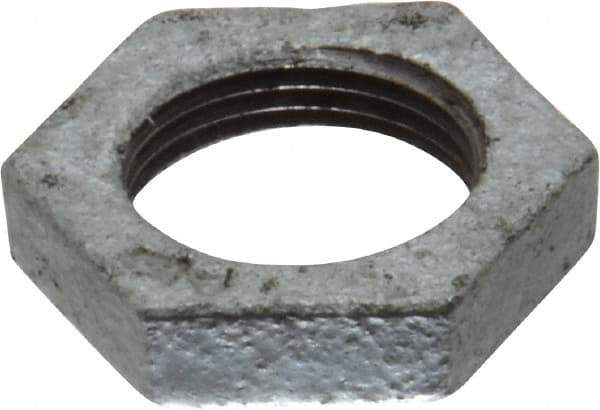 B&K Mueller - Class 150, 3/4" Galvanized Pipe Hex Locknut - Threaded, Malleable Iron - Exact Industrial Supply