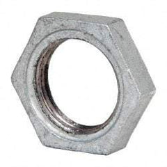 B&K Mueller - Class 150, 1" Galvanized Pipe Hex Locknut - Threaded, Malleable Iron - Exact Industrial Supply