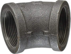 B&K Mueller - Size 1-1/2", Class 150, Malleable Iron Black Pipe 45° Elbow - 150 psi, Threaded End Connection - Exact Industrial Supply