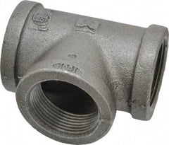 B&K Mueller - Size 1-1/4", Class 150, Malleable Iron Black Pipe Tee - 150 psi, Threaded End Connection - Exact Industrial Supply