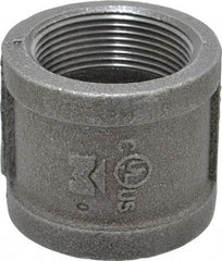 B&K Mueller - Size 1-1/2", Class 150, Malleable Iron Black Pipe Coupling - 150 psi, Threaded End Connection - Exact Industrial Supply
