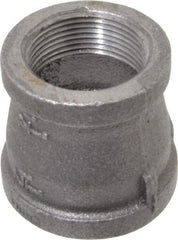 B&K Mueller - Size 1-1/2 x 1-1/4", Class 150, Malleable Iron Black Pipe Reducing Coupling - 150 psi, Threaded End Connection - Exact Industrial Supply