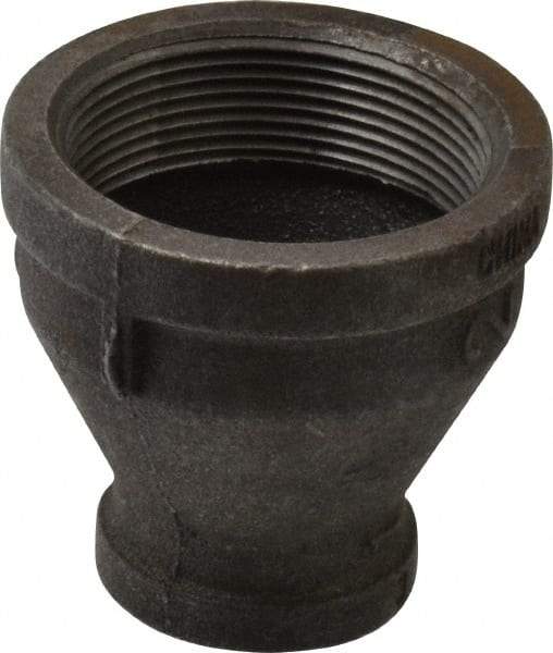 B&K Mueller - Size 2 x 1", Class 150, Malleable Iron Black Pipe Reducing Coupling - 150 psi, Threaded End Connection - Exact Industrial Supply