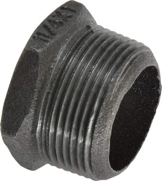 B&K Mueller - Size 1-1/4 x 1", Class 150, Malleable Iron Black Pipe Hex Bushing - 150 psi, Threaded End Connection - Exact Industrial Supply