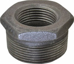 B&K Mueller - Size 1-1/2 x 1", Class 150, Malleable Iron Black Pipe Hex Bushing - 150 psi, Threaded End Connection - Exact Industrial Supply