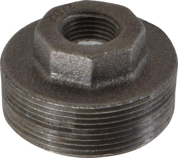 B&K Mueller - Size 2 x 1/2", Class 150, Malleable Iron Black Pipe Hex Bushing - 150 psi, Threaded End Connection - Exact Industrial Supply