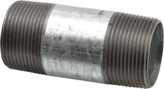 B&K Mueller - Schedule 40, 1-1/4 x 3-1/2" Galvanized Pipe Nipple - Threaded Steel - Exact Industrial Supply