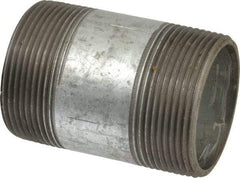B&K Mueller - Schedule 40, 2-1/2 x 4" Galvanized Pipe Nipple - Threaded Steel - Exact Industrial Supply