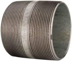 B&K Mueller - Schedule 40, 4 x 4" Galvanized Pipe Nipple - Threaded Steel - Exact Industrial Supply