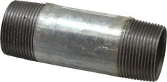 B&K Mueller - Schedule 40, 1-1/4 x 4-1/2" Galvanized Pipe Nipple - Threaded Steel - Exact Industrial Supply